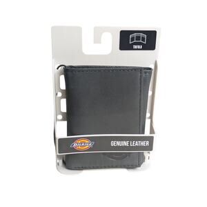 Dickies Genuine Leather Trifold Men's Wallet Black 31DI110007 New Free Shipping
